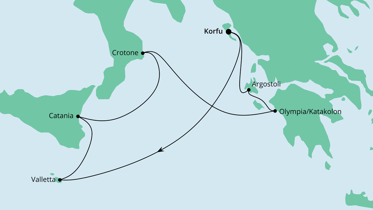  Mittelmeerinseln ab Korfu