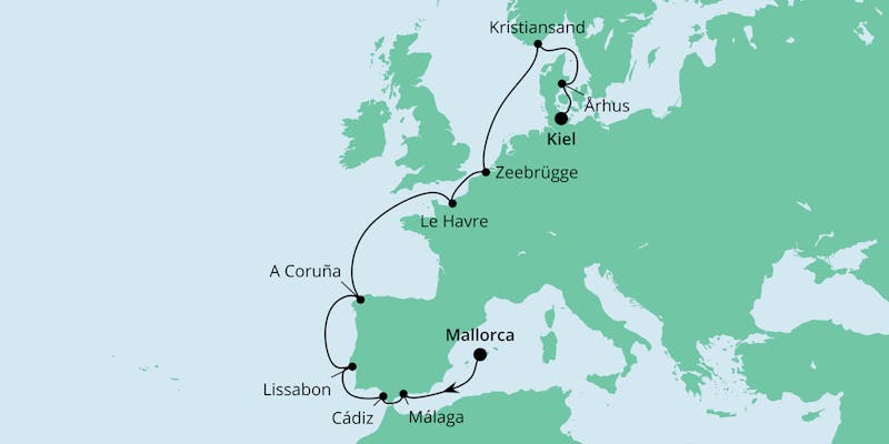 Von Mallorca nach Kiel