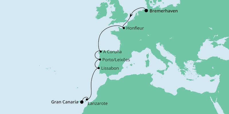Von Bremerhaven nach Gran Canaria