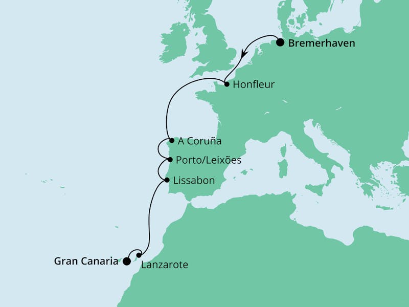 Von Bremerhaven nach Gran Canaria