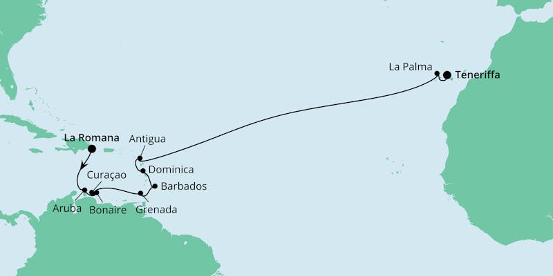 Von der Dominikanischen Republik nach Teneriffa
