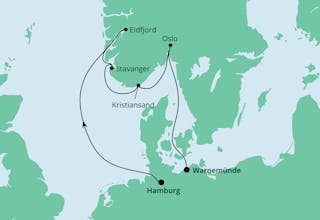 Norwegens Küste von Hamburg nach Warnemünde