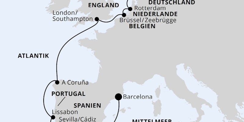 Taufreise von Hamburg nach Barcelona