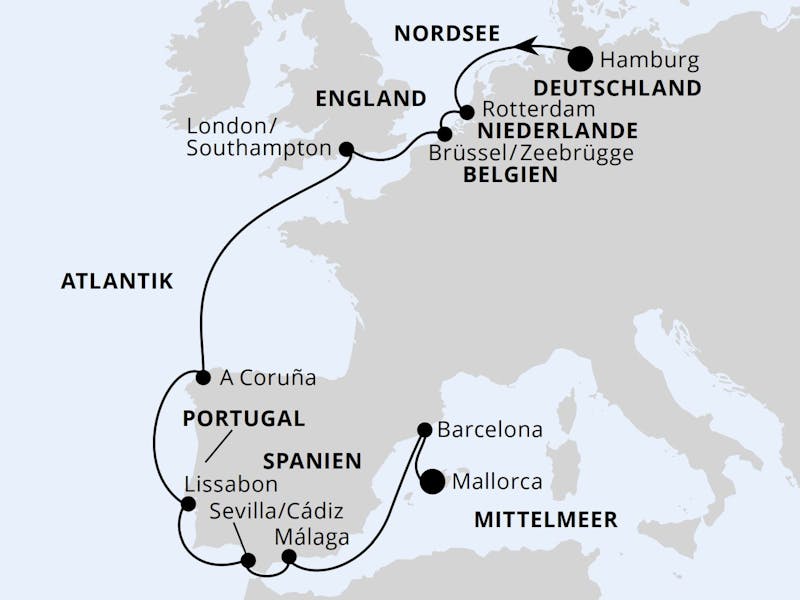 Taufreise von Hamburg nach Mallorca
