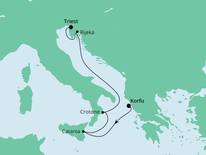 Von Korfu nach Triest