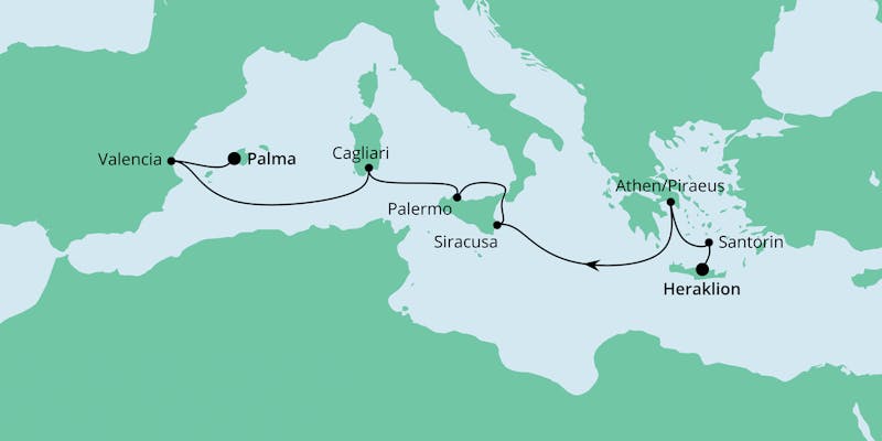Von Kreta nach Mallorca