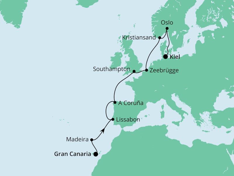 Von Gran Canaria nach Kiel