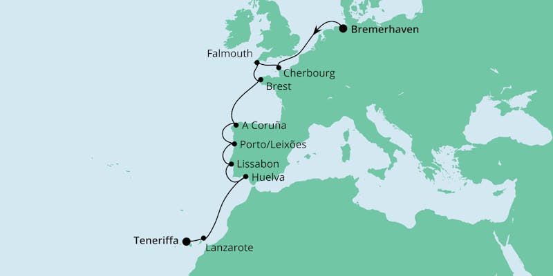 Von Bremerhaven nach Teneriffa