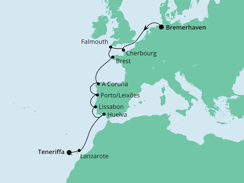 Von Bremerhaven nach Teneriffa