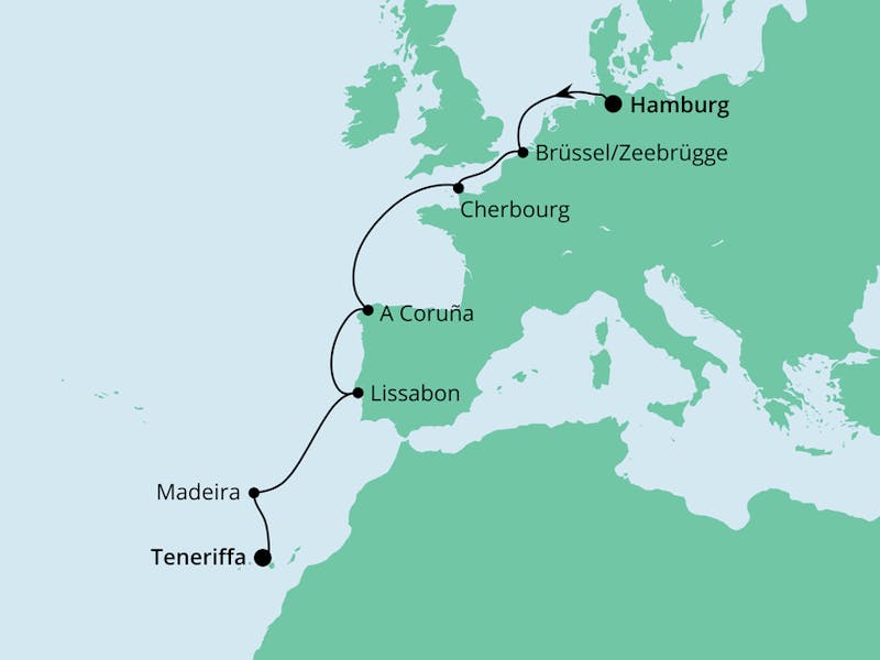 Von Hamburg nach Teneriffa