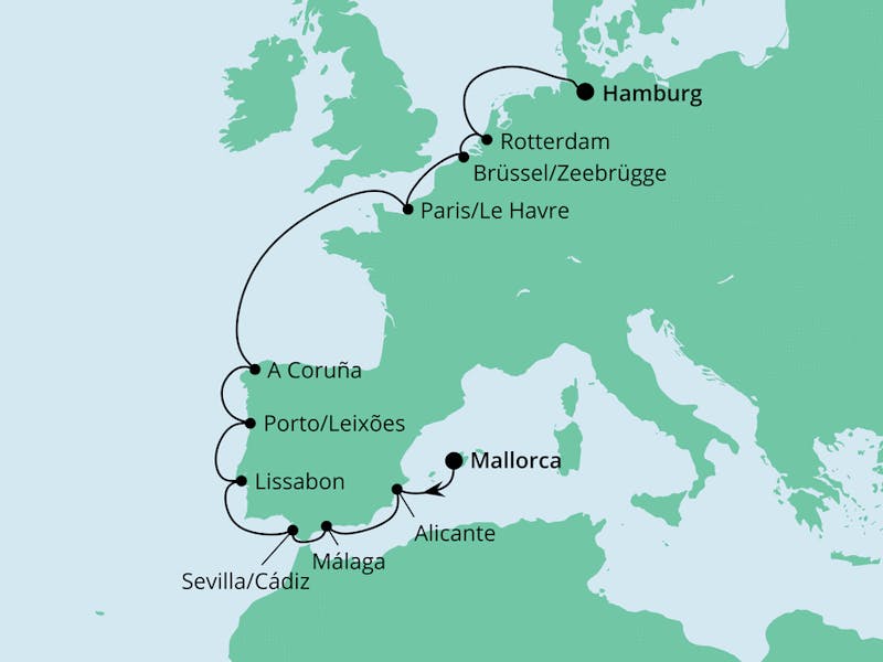 Von Mallorca nach Hamburg