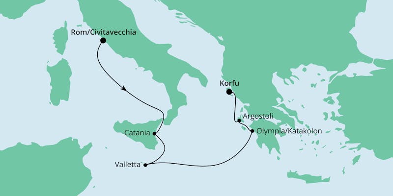 Von Civitavecchia nach Korfu 1