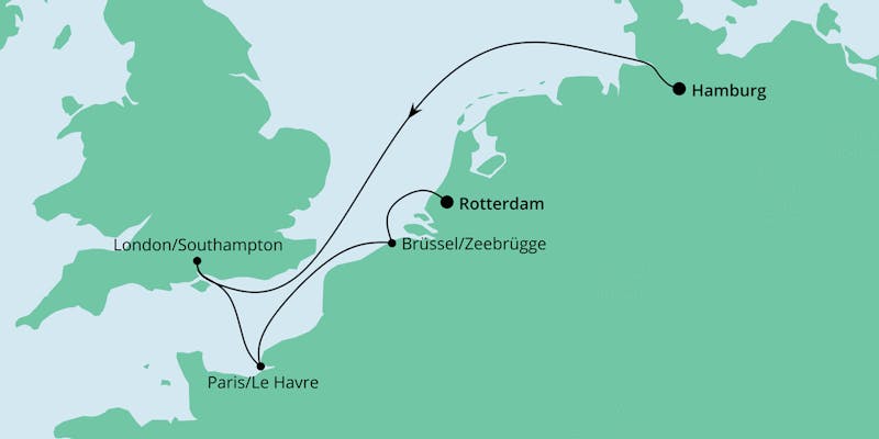 Metropolen von Hamburg nach Rotterdam