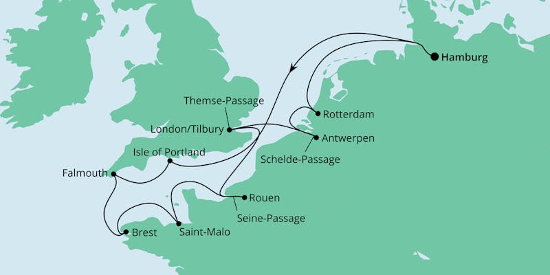 Westeuropas Flüsse ab Hamburg
